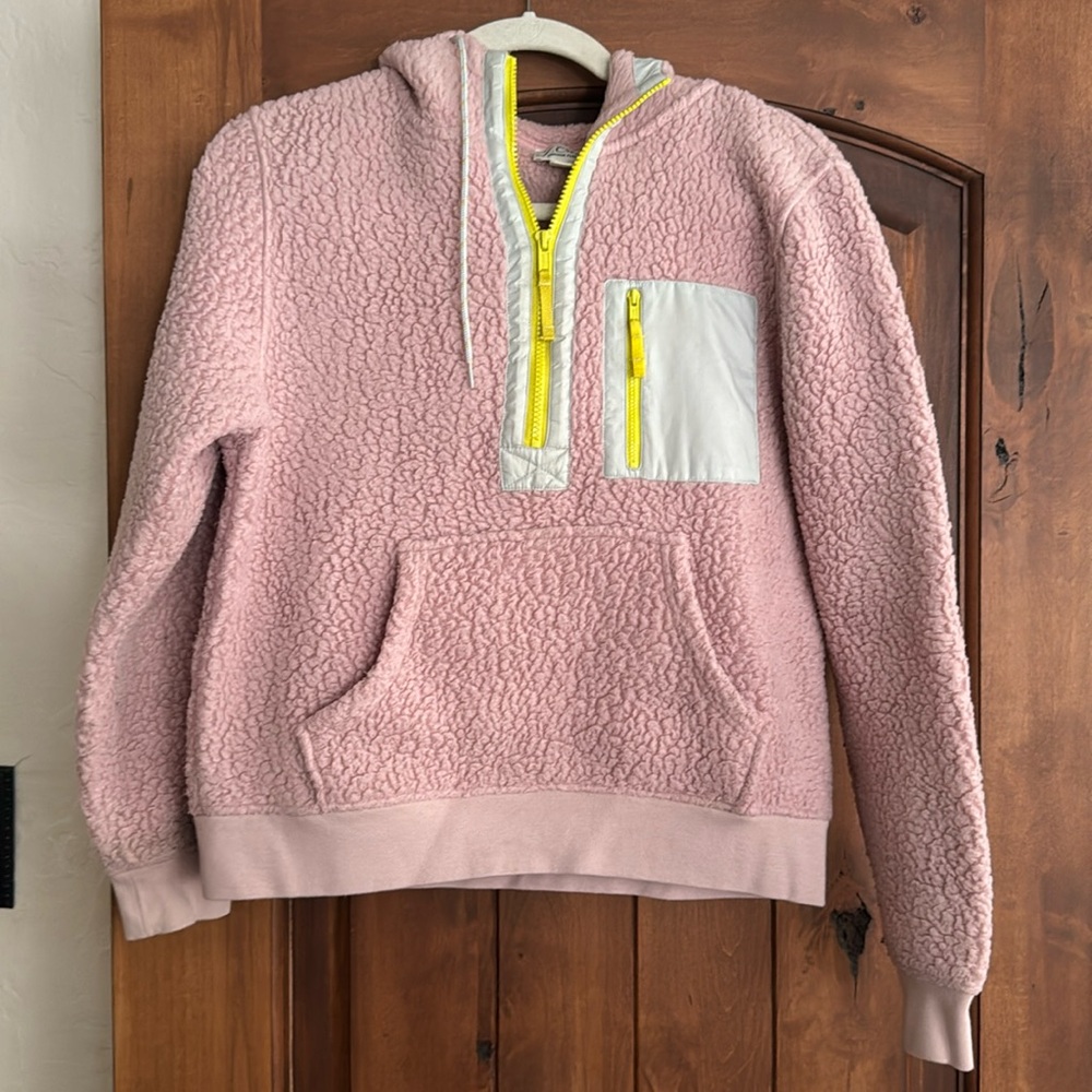 J Crew Vintage Fleece Pastel Mauve Pullover Hoodie - XS